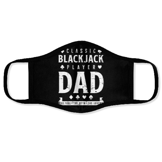 Classic Blackjack Player Dad The Idol Playing Card Face Masks