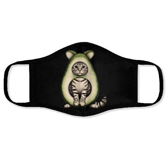 Avocado Cat Face Masks
