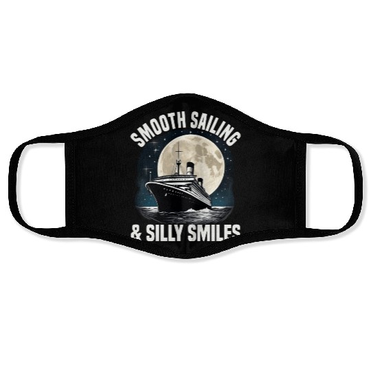 Smooth Sailing And Silly Smiles Cruise Ship Face Masks