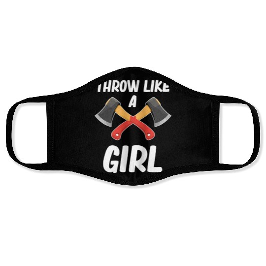 Throw Like A Girl Axe Throwing Chainsaw Bushcraft Face Masks