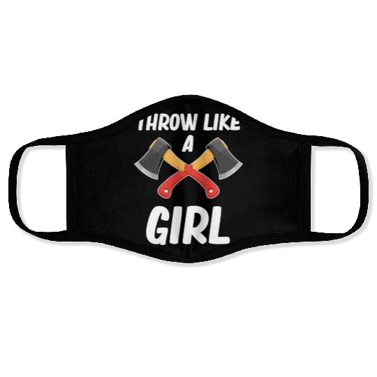 Throw Like A Girl Axe Throwing Chainsaw Bushcraft Face Masks
