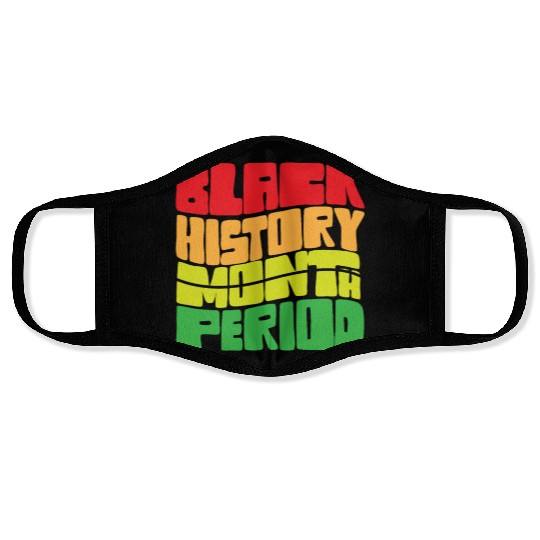 Black History Month Period African American Pride Face Masks