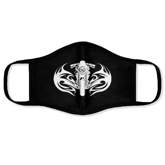 Motorcycle Offroad Tattoo Flames Style Racing Face Masks