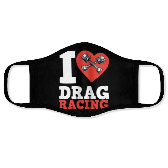 Funny Drag Race Drag Racing Gift Face Masks