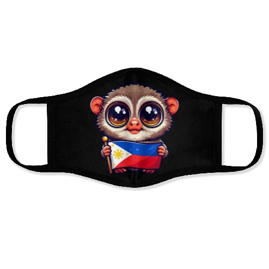 Tarsier with Philippine Flag Face Masks