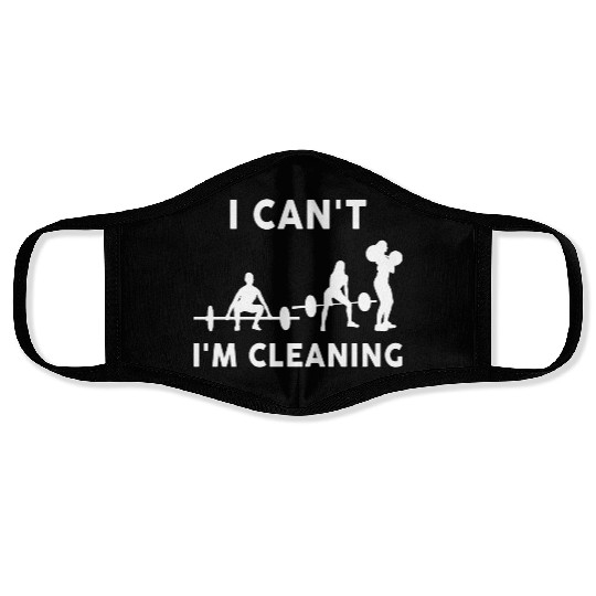 Funny fitness gym workout women Face Masks