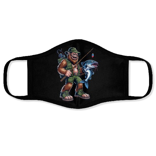 Flathead Catfish Fishing Face Masks