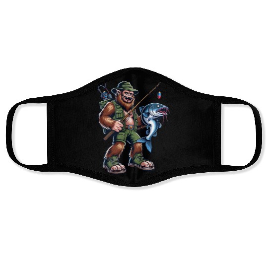 Flathead Catfish Fishing Face Masks