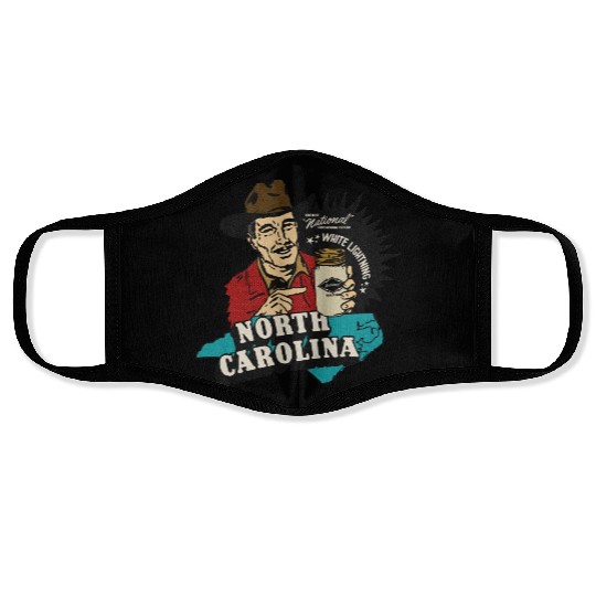 Vintage Raleigh NC Moonshine Face Masks