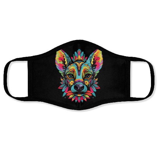 Watercolor Colorful Peruvian Inca Orchid Face Masks