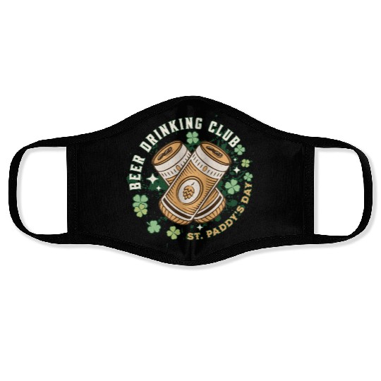 Beer Drinking Club St Paddy s Day Face Masks