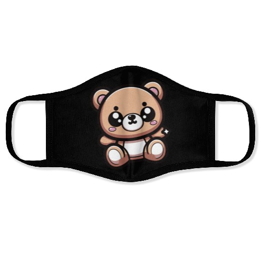 Cute Kawaii Teddy Bear 1 Face Masks