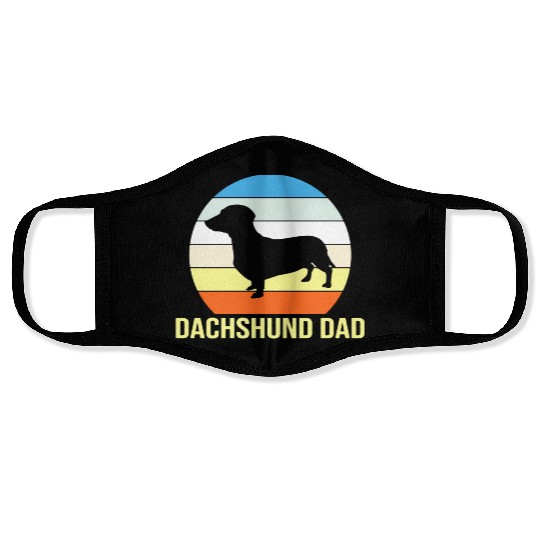Dachshund Dad Face Masks