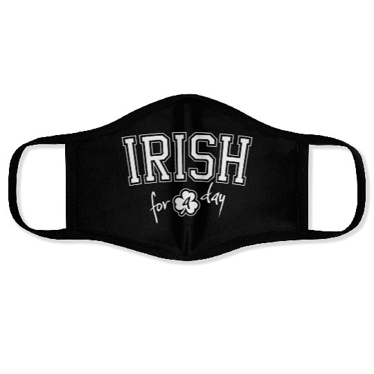 St. Patrick's Day Irish for a Day College Shamrock Face Masks