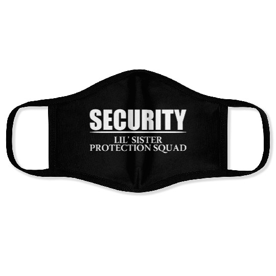 Security Lil' Sister Protection Squad Big Brother Face Masks
