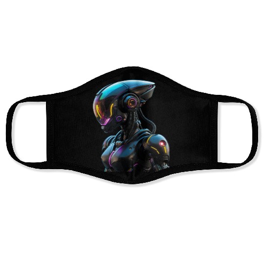 Cyborg Robot Sibar Face Masks