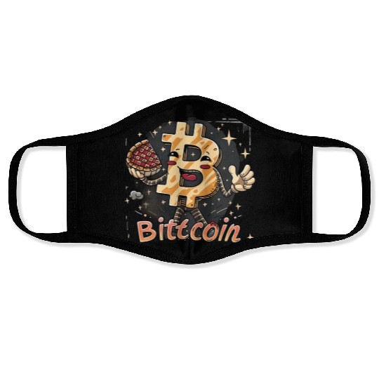 Pi day 3.14 Crypto Bitcoin Smile Math Code Face Masks