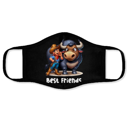 Rodeo Bull Riding Livestock Show Farmer Cattle Face Masks
