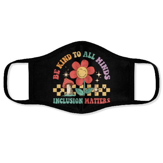 Be Kinds Minds Inclusion Sped Teacher Autism Face Masks