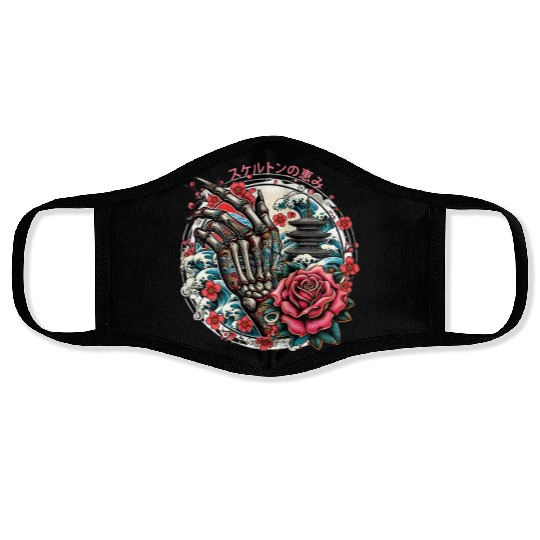 Skeleton's Sakura Face Masks