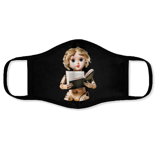 mech robot design crafted Face Masks