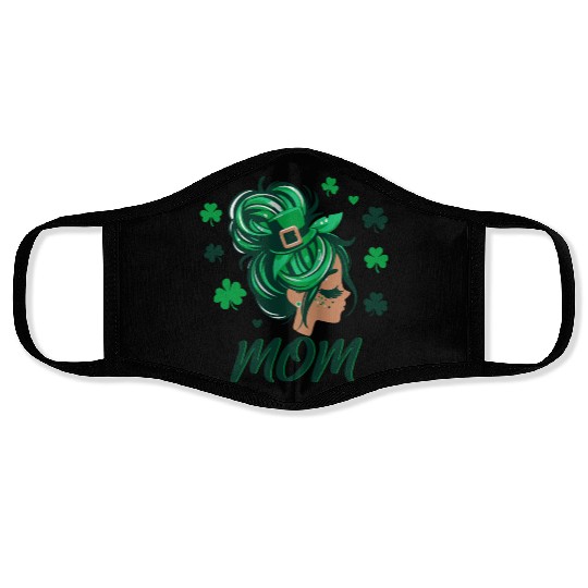 St patrick's day ,mom Face Masks