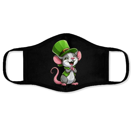 St. Patrick's Cute Rat Face Masks