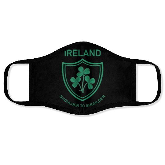 Irish Rugby Crest - Ireland Shoulder to Shoulder Face Masks