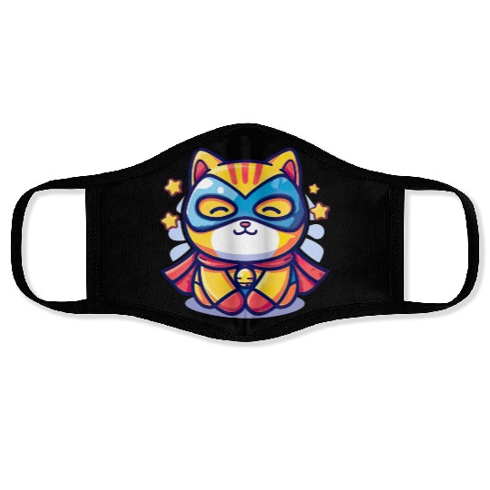 Superhero Kawaii Cat Face Masks