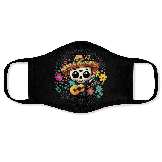 Skull with Cinco De Mayo Face Masks