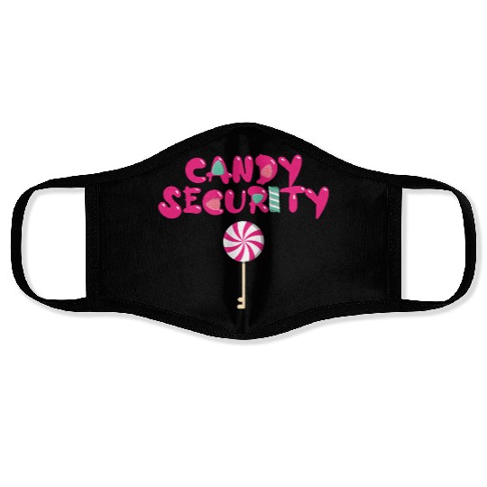 Candy Security Mom Dad Matching Birthday Costume Face Masks