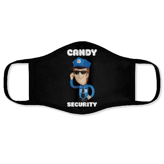 Candy Security Kids Parents Matching Birthday Face Masks