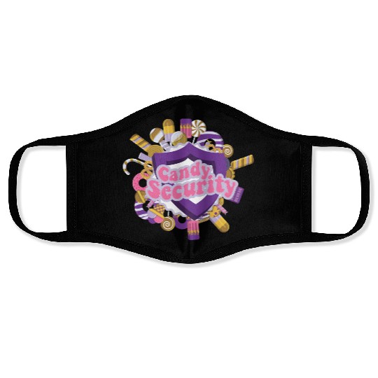 Candy Security Kids Parents Matching Birthday Face Masks