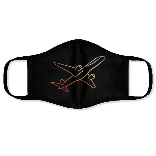 Vintage Plane Face Masks