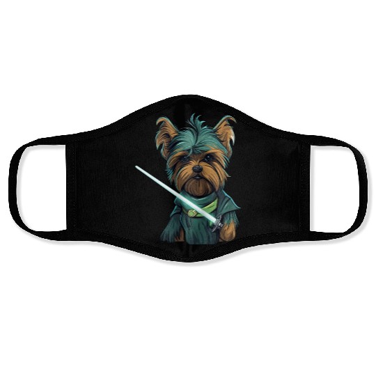 Yorkie with Lightsword Face Masks