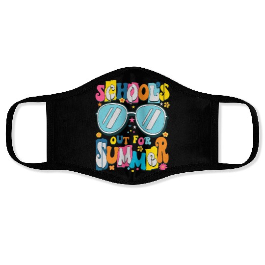 School's Out For Summer Teacher Life Face Masks