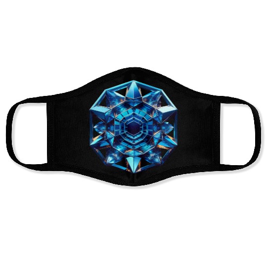 Sapphire Abstract Crystal Face Masks