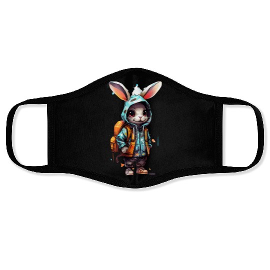 Cute Rabbit Cartoon Face Masks