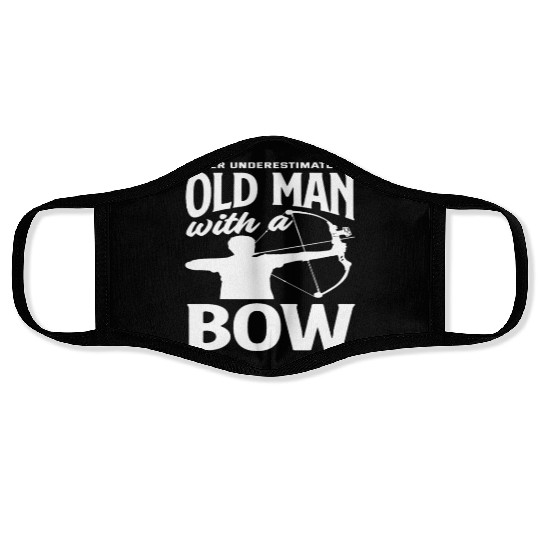 Old Man Archery Bow Face Masks