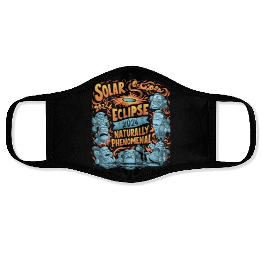 Solar Eclipse 2024 Naturally Phenomenal Face Masks