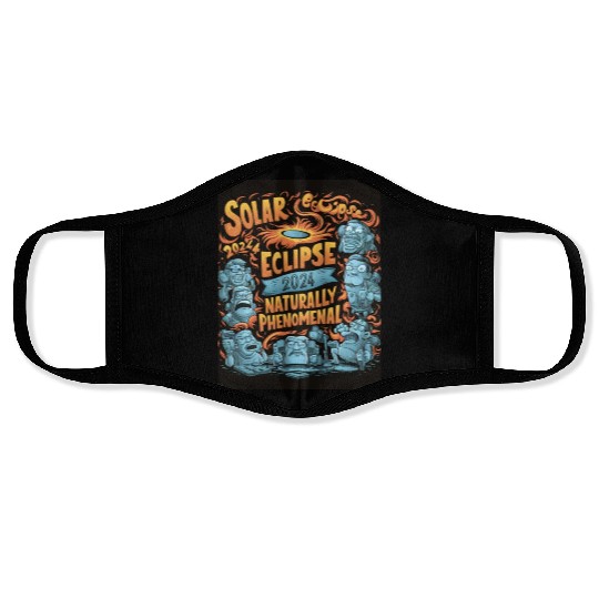 Solar Eclipse 2024 Naturally Phenomenal Face Masks