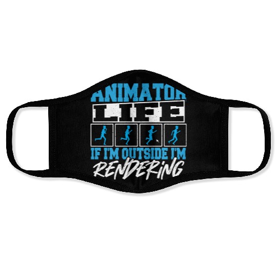 Visual Artist Cartoon Animator 3D Animation Fan Face Masks