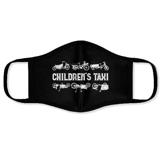 Childrens Taxi Cargo Bicycle Cargobike Face Masks