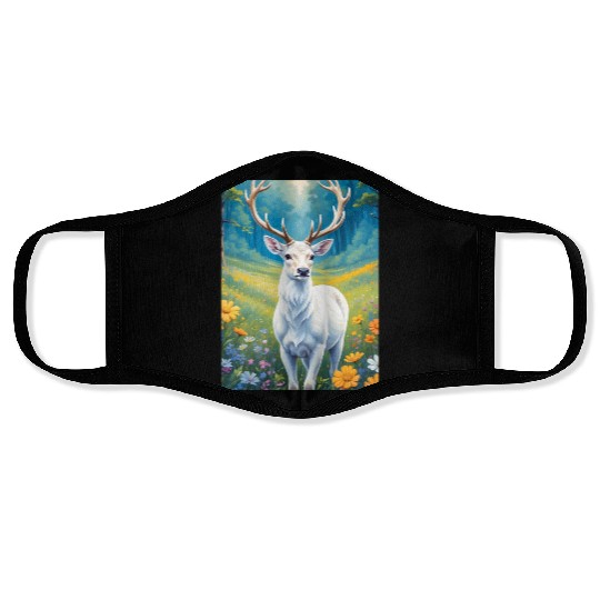 White Deer Face Masks