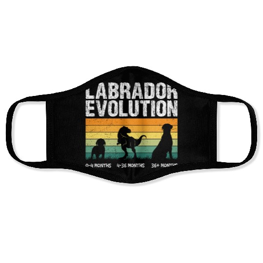 Labrador EVOLUTION Labrador Lovers Funny Face Masks