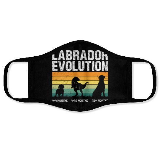 Labrador EVOLUTION Labrador Lovers Funny Face Masks
