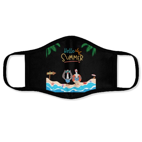 beach lobster Face Masks