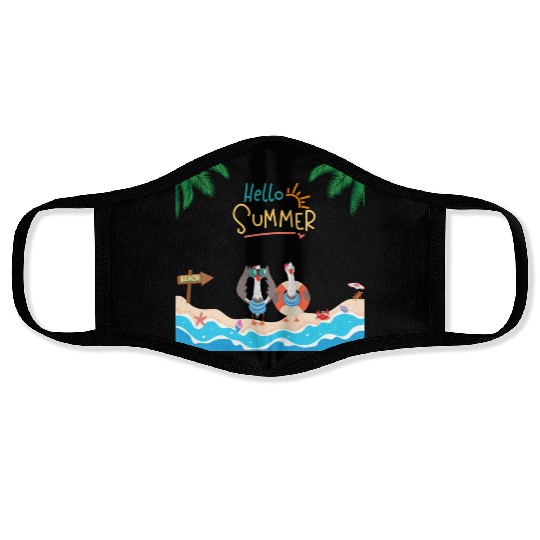 beach lobster Face Masks