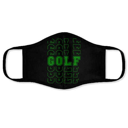 Golf Sport Multi Word Style Face Masks