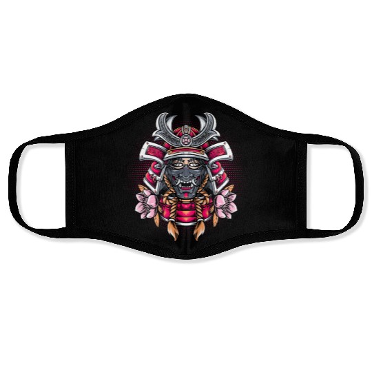 Samurai Girl Warrior Face Masks